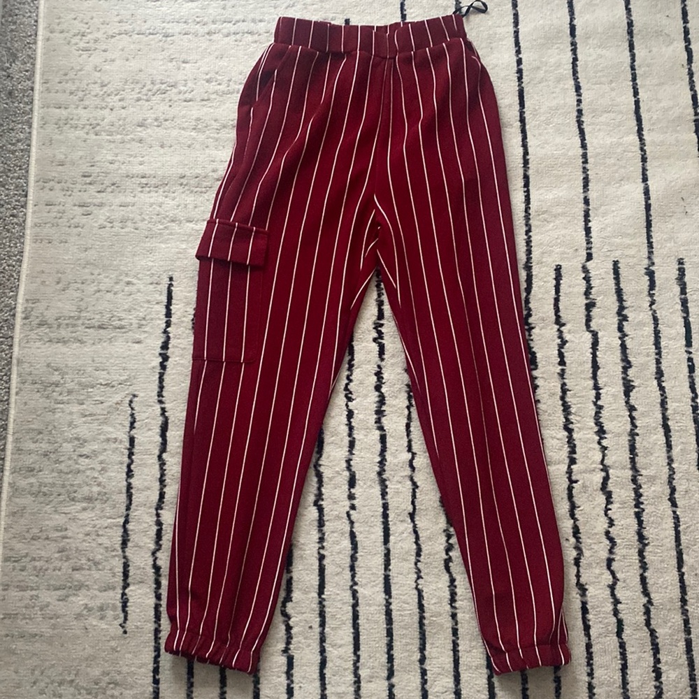 SHEIN red striped pants
